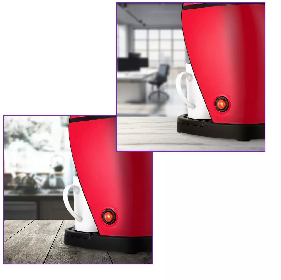 Кофеварка капельная Kitfort КТ-7188-1 450Вт черный/малиновый — миниатюра 7
