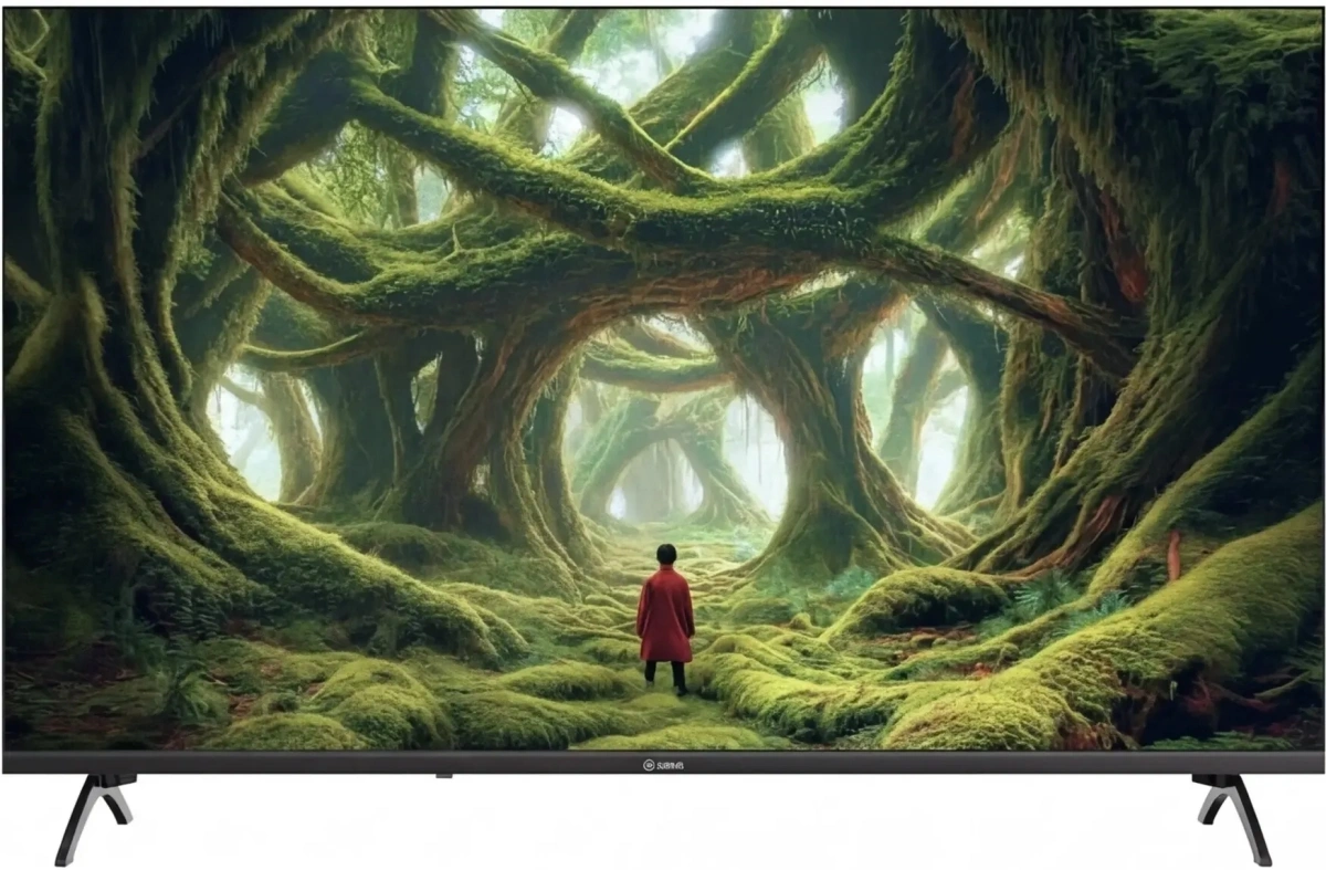 Телевизор LED Sber 43" SDX-43U5500DBA Салют ТВ Frameless черный 4K Ultra HD 60Hz DVB-T DVB-T2 DVB-C DVB-S DVB-S2 USB WiFi Smart TV (RUS) — фото 1