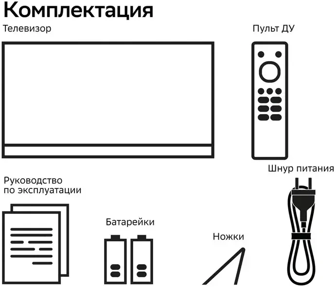 Телевизор LED Sber 43" SDX-43U5500DBA Салют ТВ Frameless черный 4K Ultra HD 60Hz DVB-T DVB-T2 DVB-C DVB-S DVB-S2 USB WiFi Smart TV (RUS) — миниатюра 5