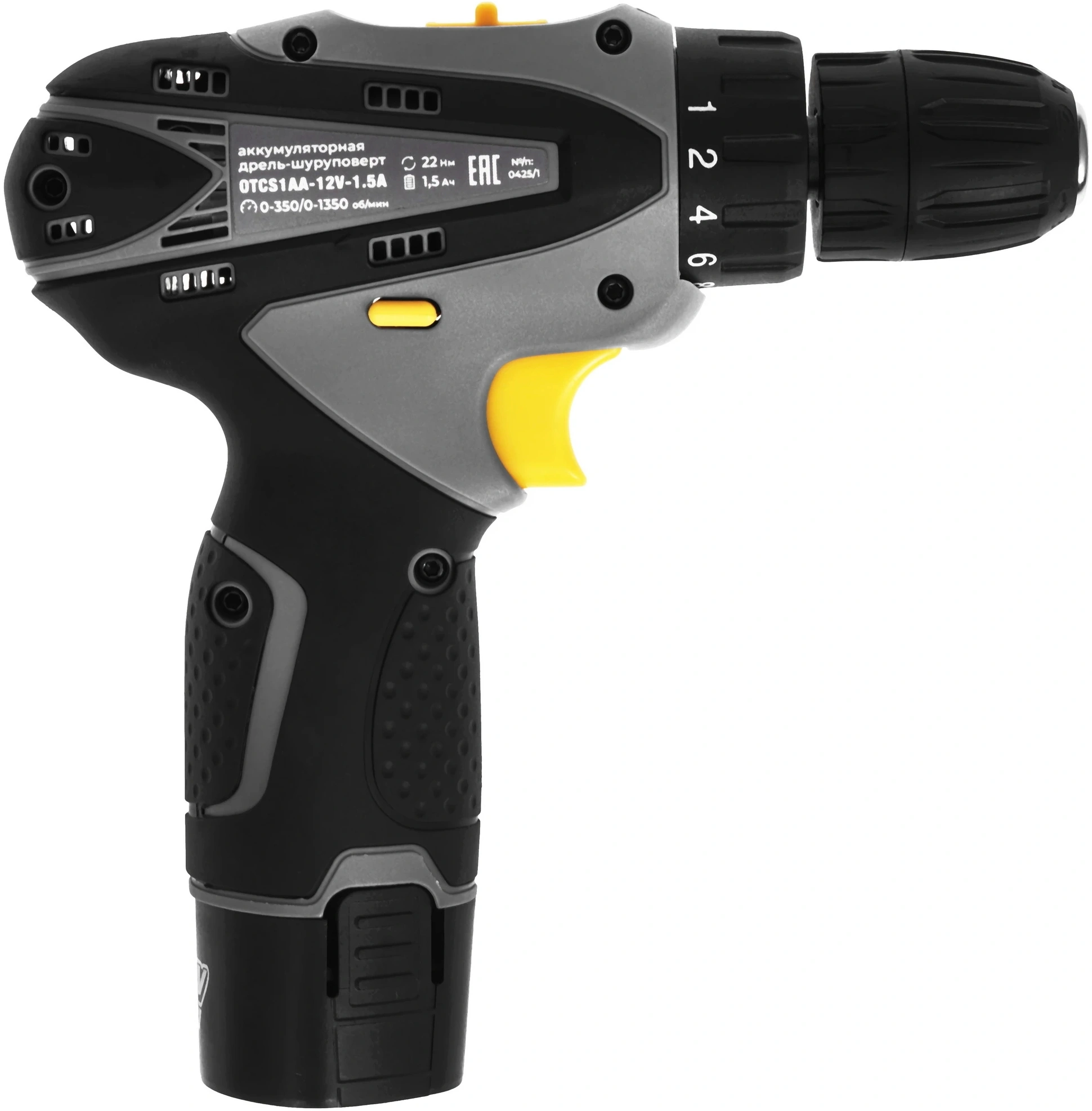 Дрель-шуруповерт Ovk Tools OTCS1AA-12V-1.5A аккум. патрон:быстрозажимной (кейс в комплекте) — миниатюра 3