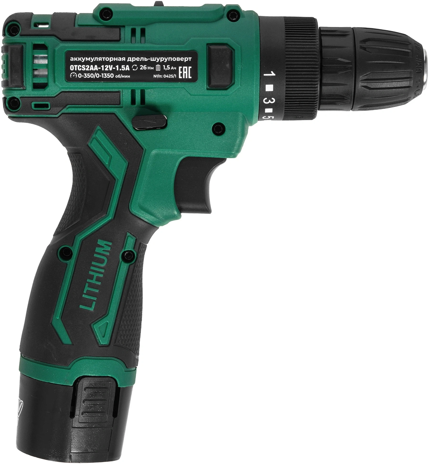 Дрель-шуруповерт Ovk Tools OTCS2AA-12V-1.5A 12Вт аккум. патрон:быстрозажимной — миниатюра 2