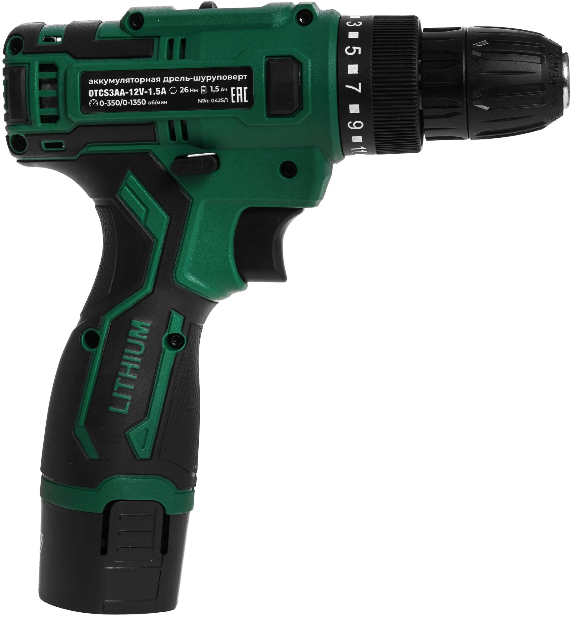 Дрель-шуруповерт Ovk Tools OTCS3AA-12V-1.5A 12Вт аккум. патрон:быстрозажимной (кейс в комплекте) — миниатюра 3