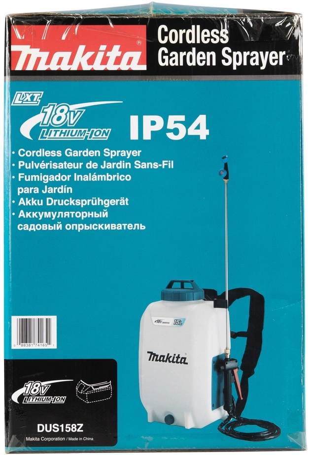 Опрыскиватель Makita DUS158Z аккум. ранц. 15л белый/бирюзовый — миниатюра 24