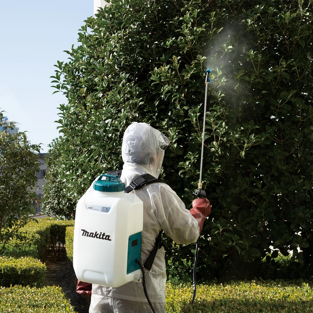 Опрыскиватель Makita DUS158Z аккум. ранц. 15л белый/бирюзовый — миниатюра 22
