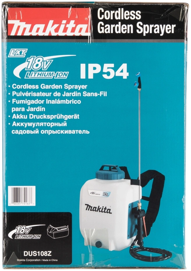 Опрыскиватель Makita DUS108Z аккум. ранц. 10л белый/бирюзовый — миниатюра 20