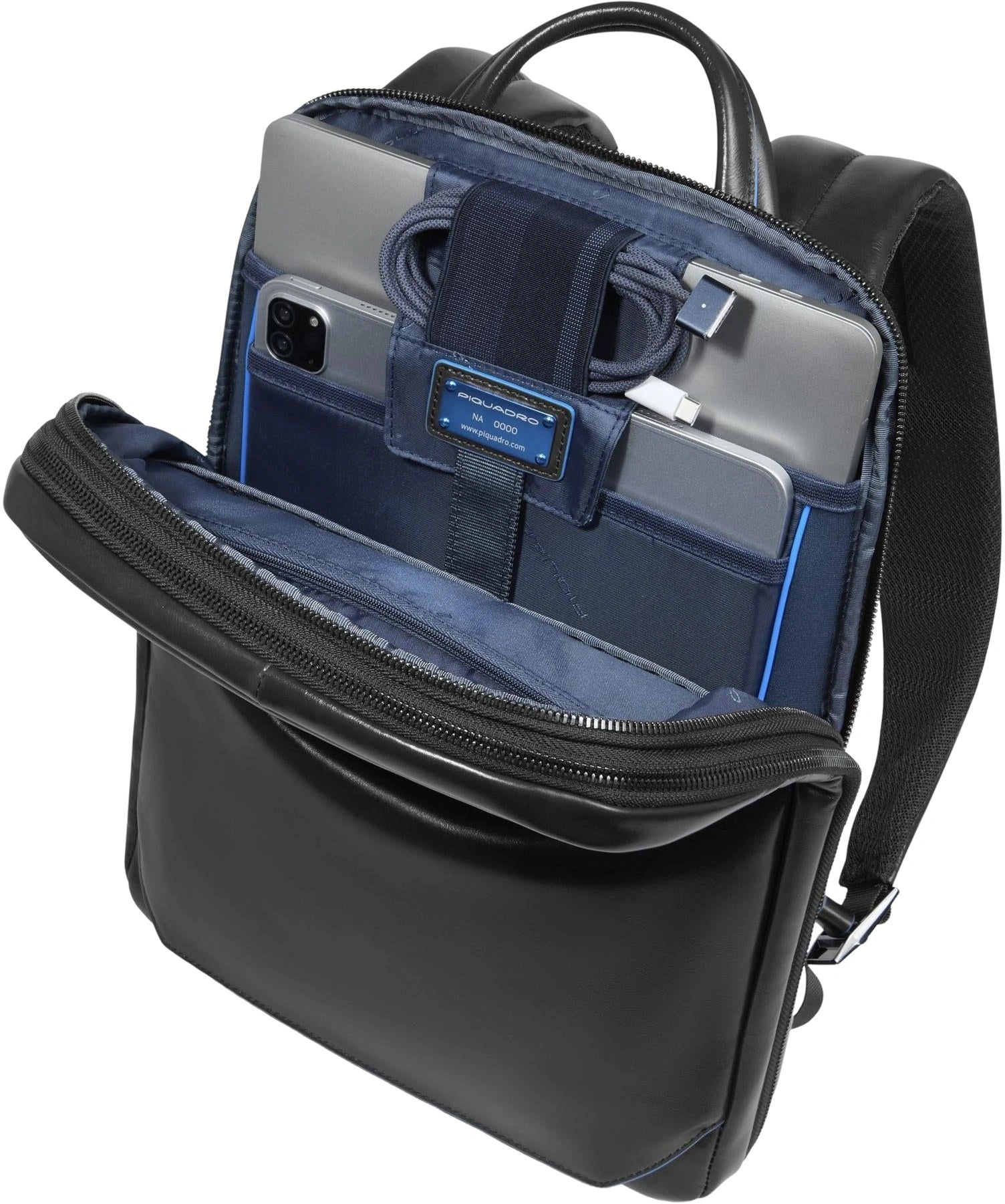 Рюкзак Piquadro Blue Square CA6311B2/N черный натур.кожа — миниатюра 4