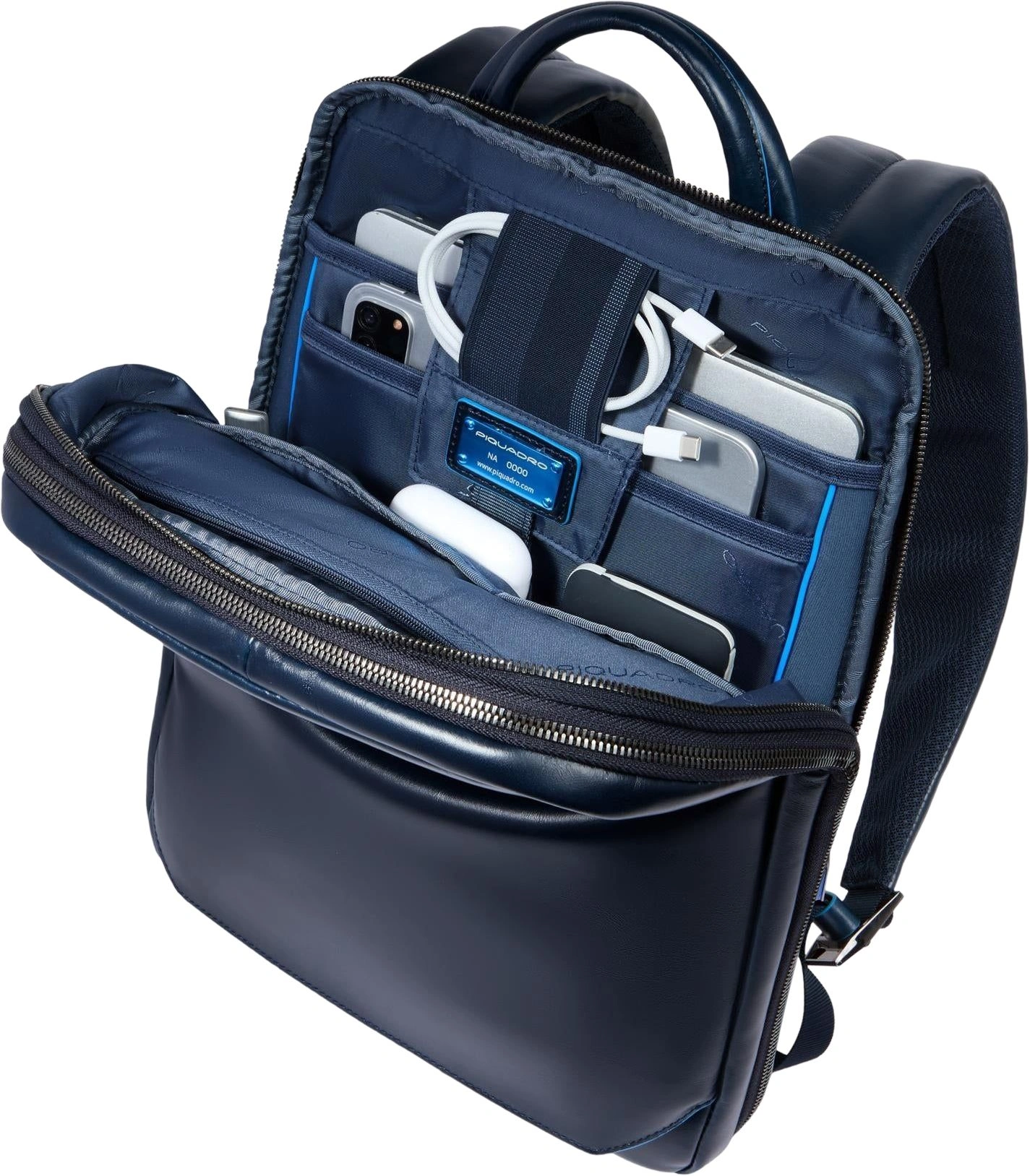 Рюкзак Piquadro Blue Square CA6311B2/BLU2 синий натур.кожа — миниатюра 3