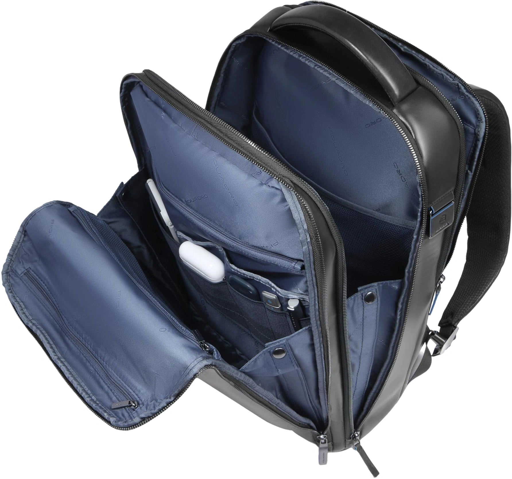 Рюкзак мужской Piquadro Blue Square CA6817B2/N черный натур.кожа — миниатюра 4