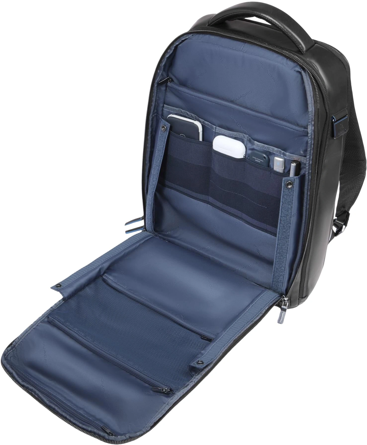 Рюкзак мужской Piquadro Blue Square CA6817B2/N черный натур.кожа — миниатюра 5