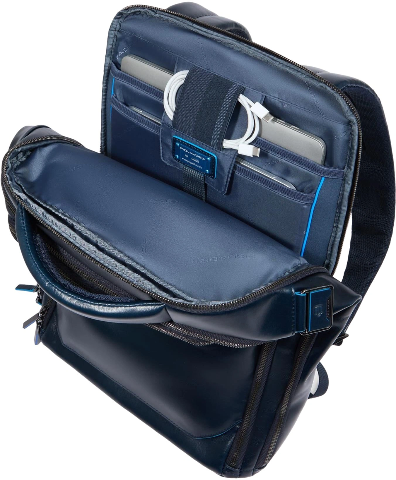 Рюкзак мужской Piquadro Blue Square CA6817B2/BLU2 синий натур.кожа — миниатюра 5