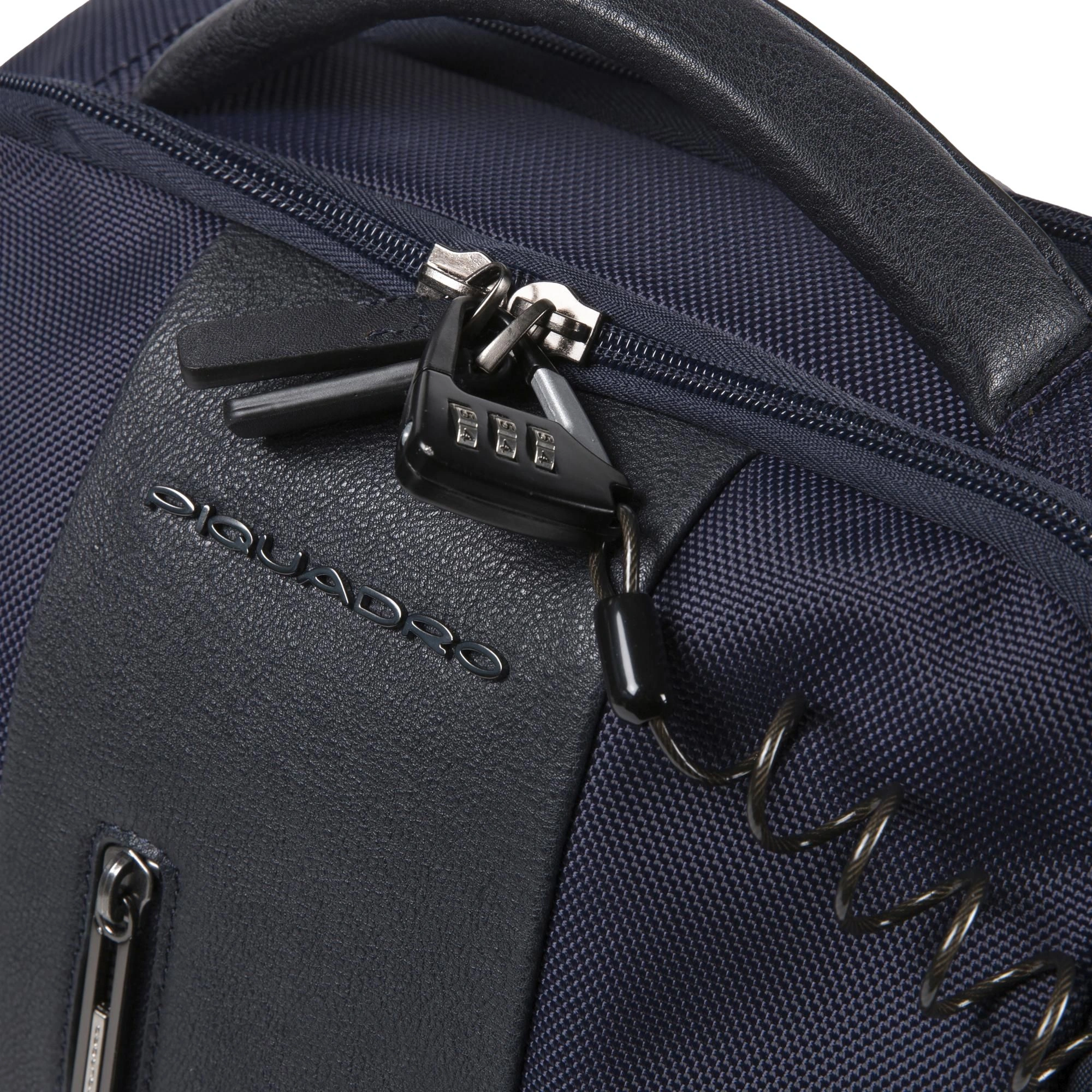 Рюкзак мужской Piquadro Brief2 CA4818BR2/BLU синий нейлон/натур.кожа — миниатюра 5