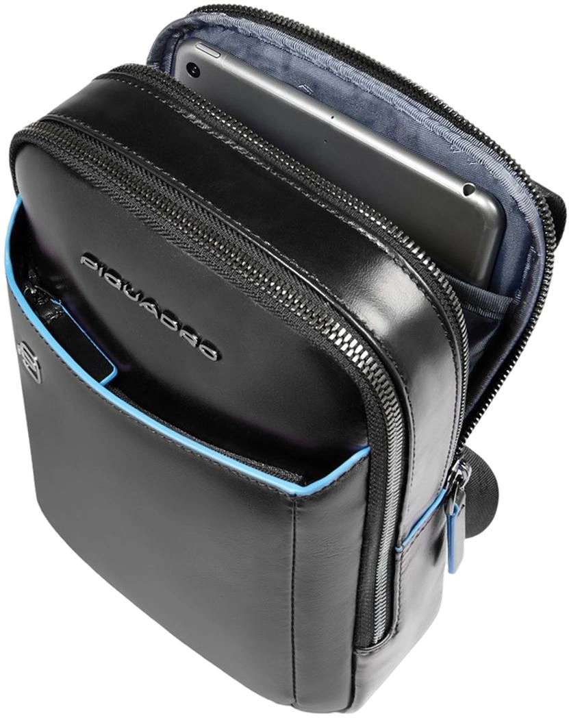 Сумка кросс-боди мужская Piquadro Blue Square CA6811B2/N черная натур.кожа — миниатюра 3