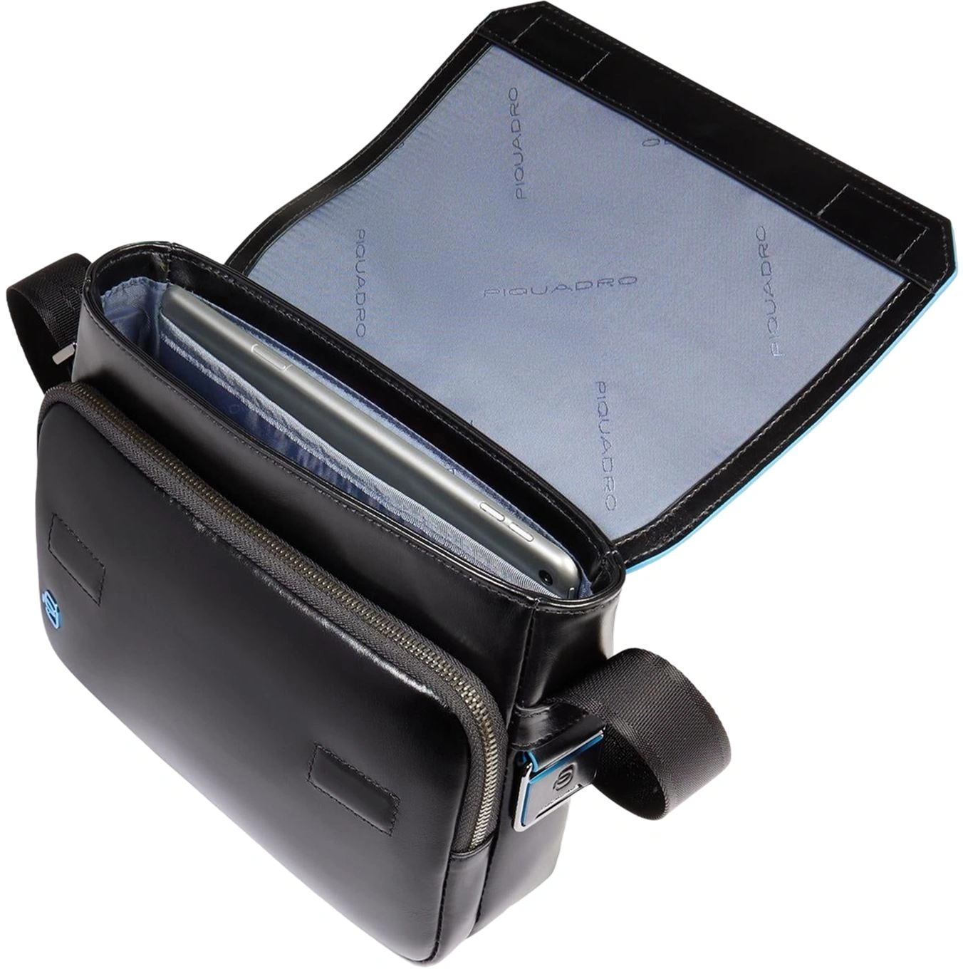 Сумка кросс-боди мужская Piquadro Blue Square CA6812B2/N черная натур.кожа — миниатюра 4