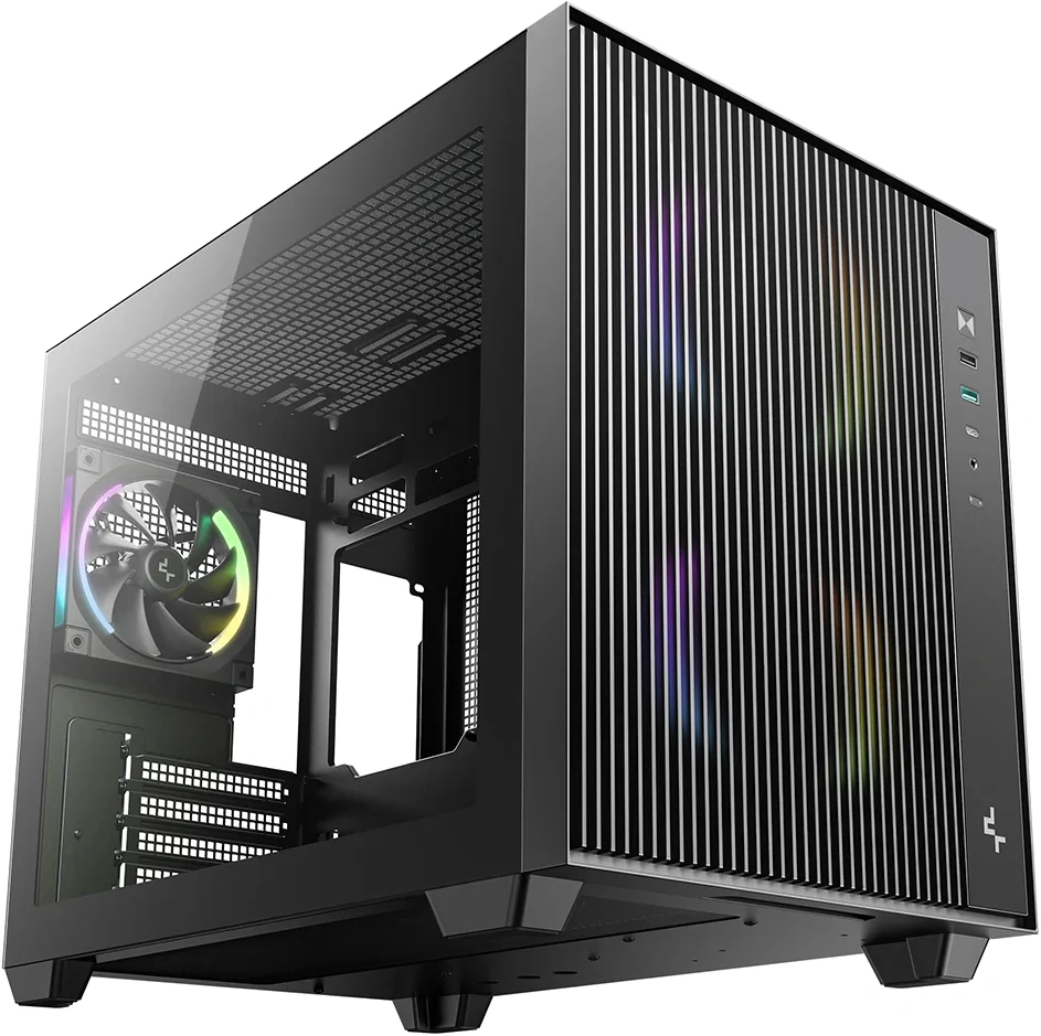 Корпус Deepcool CG330 Mesh 3F черный без БП mATX 10x120mm 5x140mm 1xUSB2.0 1xUSB3.0 audio bott PSU — миниатюра 2