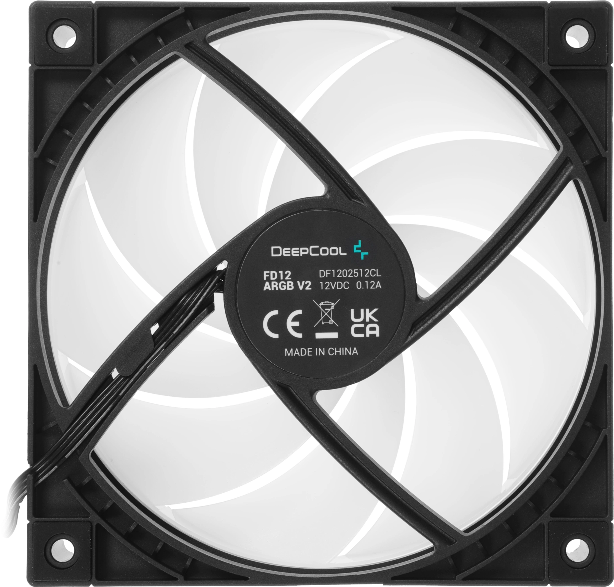 Вентилятор для корпуса Deepcool FD12 V2 ARGB 120х120x25 черный 4-pin 26.57дБ (R-FD12ARGBV2-BKAPN1-G) Ret — миниатюра 13