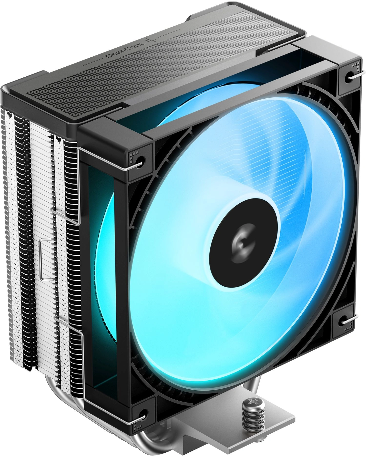 Устройство охлаждения(кулер) Deepcool AG400 G2 ARGB Soc-AM5/AM4/1200/1700/1851 серебристый/черный 4-pin 30.93dB Al+Cu 230W 641gr Ret (R-AG400-BKAMMG2-G) — фото 1