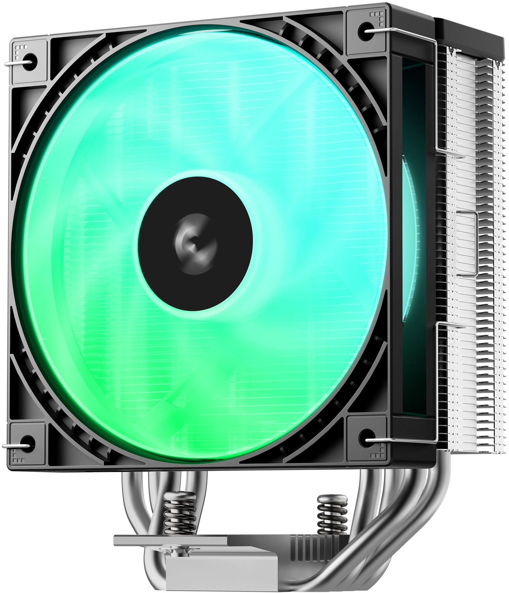 Устройство охлаждения(кулер) Deepcool AG400 G2 ARGB Soc-AM5/AM4/1200/1700/1851 серебристый/черный 4-pin 30.93dB Al+Cu 230W 641gr Ret (R-AG400-BKAMMG2-G) — миниатюра 2