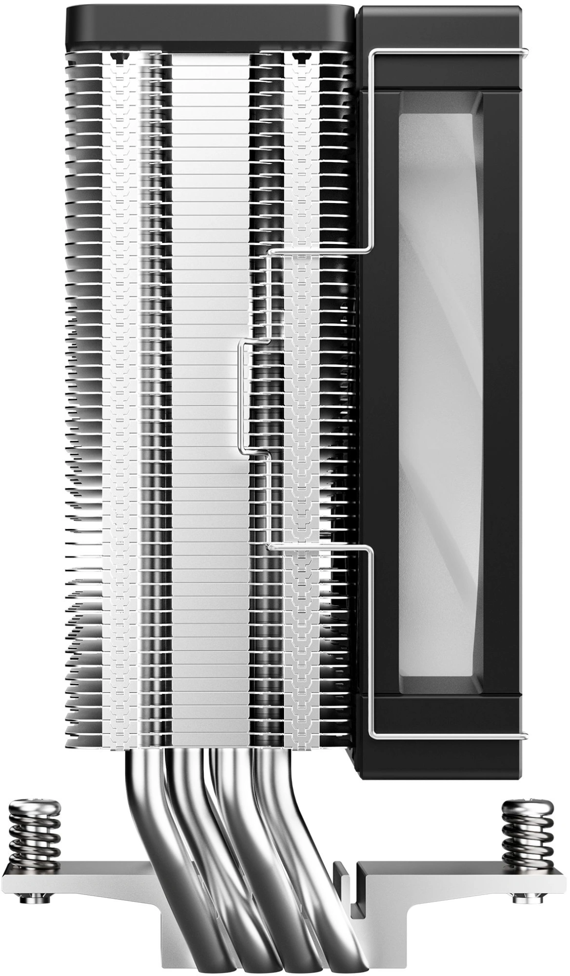 Устройство охлаждения(кулер) Deepcool AG400 G2 ARGB Soc-AM5/AM4/1200/1700/1851 серебристый/черный 4-pin 30.93dB Al+Cu 230W 641gr Ret (R-AG400-BKAMMG2-G) — миниатюра 4