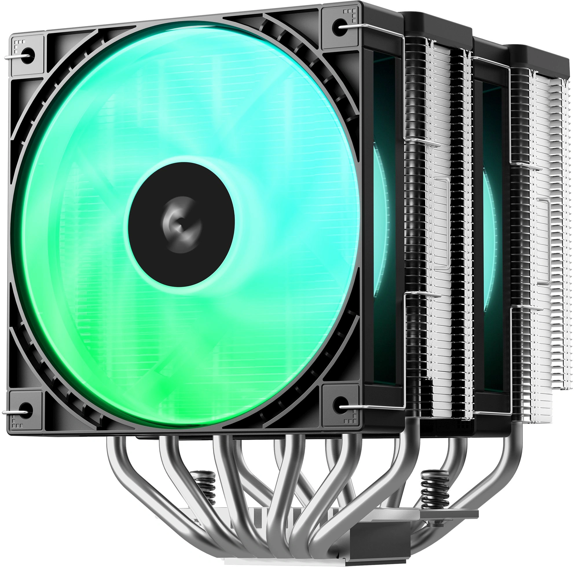 Устройство охлаждения(кулер) Deepcool AG620 G2 ARGB Soc-AM5/AM4/1200/1700/1851 серебристый/черный 4-pin 30.93dB Al+Cu 270W 1046gr Ret (R-AG620-BKAMMG2-G) — миниатюра 2