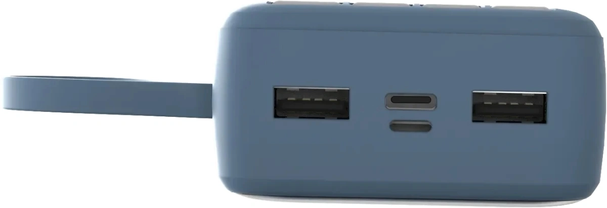 Мобильный аккумулятор Tecno Pocket S201 20000mAh 2.4A 2xUSB-A/USB-C синий — миниатюра 5