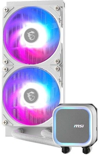Система водяного охлаждения MSI Mag Coreliquid A13 240 ARGB Soc-AM5/AM4/1700/1851 белый 3-pin 31.3dB Al 280W Ret (306-7ZWCA21-L80) — миниатюра 2