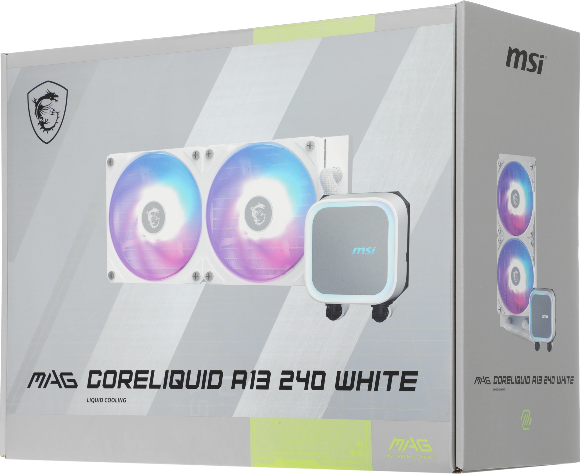 Система водяного охлаждения MSI Mag Coreliquid A13 240 ARGB Soc-AM5/AM4/1700/1851 белый 3-pin 31.3dB Al 280W Ret (306-7ZWCA21-L80) — миниатюра 7