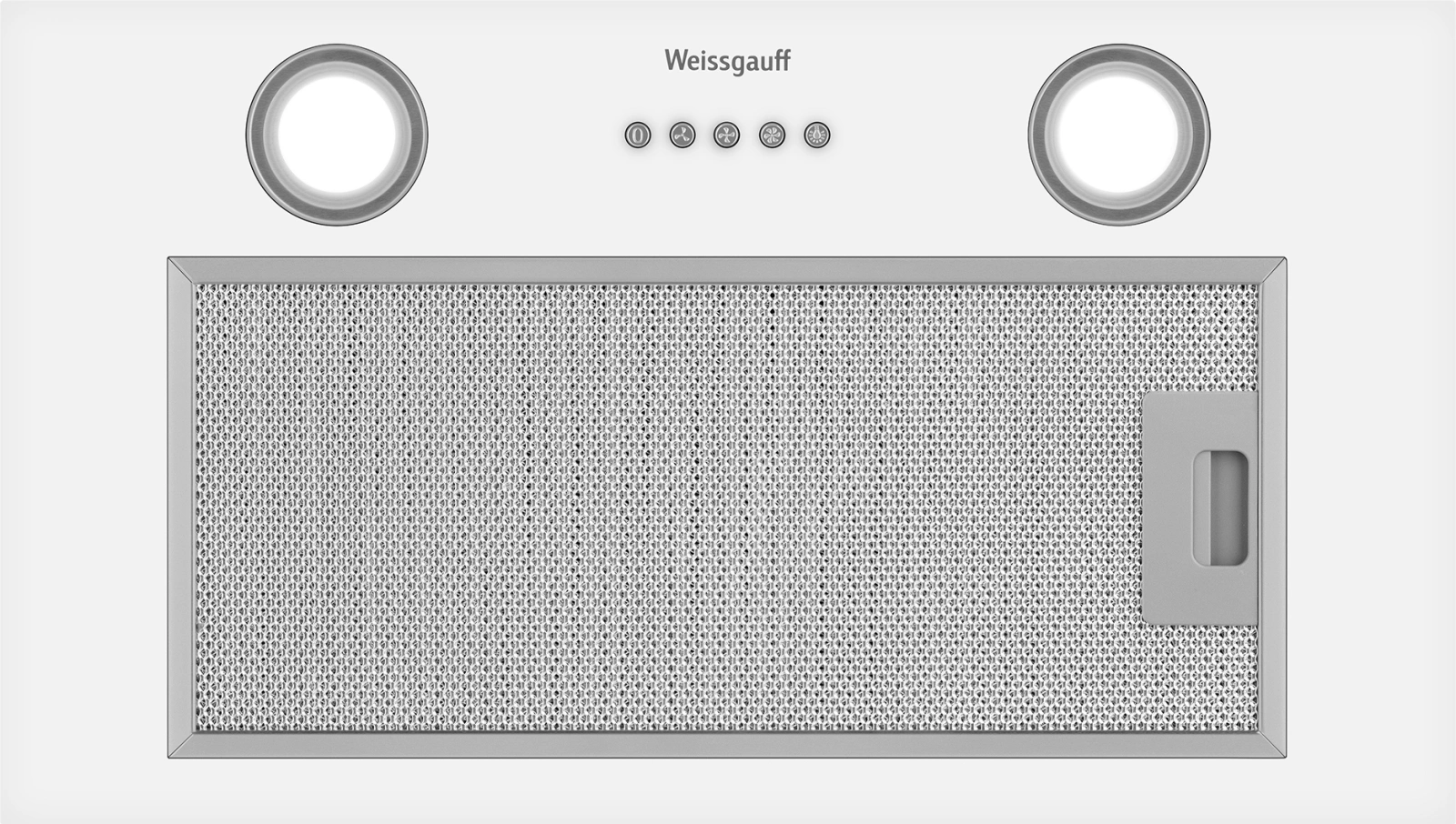Вытяжка встраиваемая Weissgauff Box 600 PB WH белый управление: кнопочное (1 мотор) — миниатюра 2