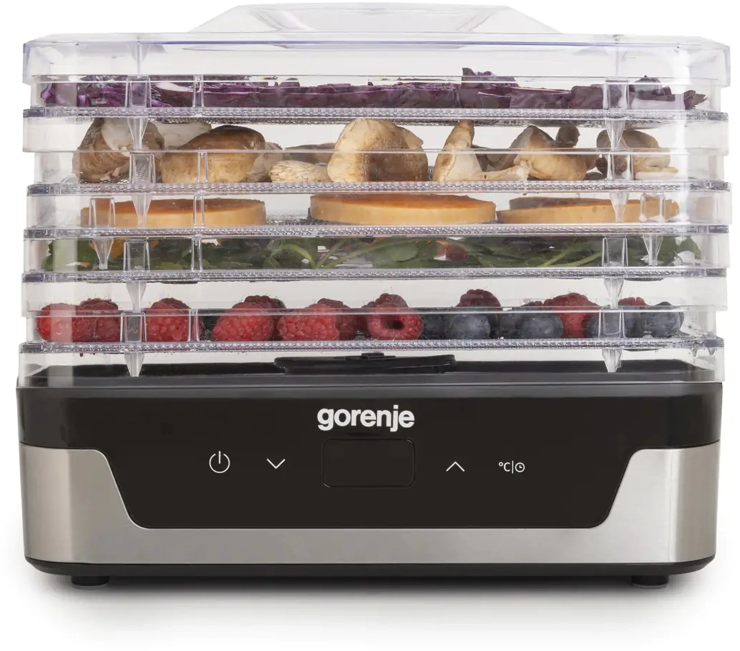 Сушка для фруктов и овощей Gorenje FDK400DE 5под. 240Вт нержавеющая сталь — миниатюра 3