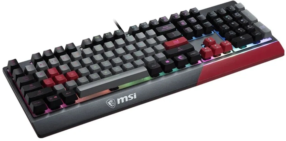 Клавиатура MSI GK30 Infrared черный/красный USB Multimedia for gamer LED (подставка для запястий) (S11-04RUF01-CLA) кабель 1.8м — миниатюра 3