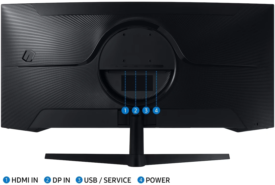 Монитор Samsung 34" Odyssey G5 LC34G55TWWPXEN черный VA LED 21:9 HDMI матовая 250cd 178гр/178гр 3440x1440 165Hz FreeSync Premium DP UW 5.6кг — миниатюра 16