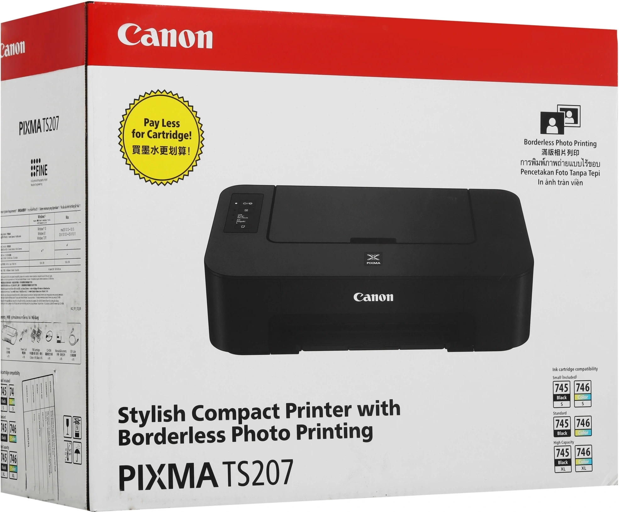 Принтер струйный Canon Pixma TS207 (2319C012) A4 черный — миниатюра 8