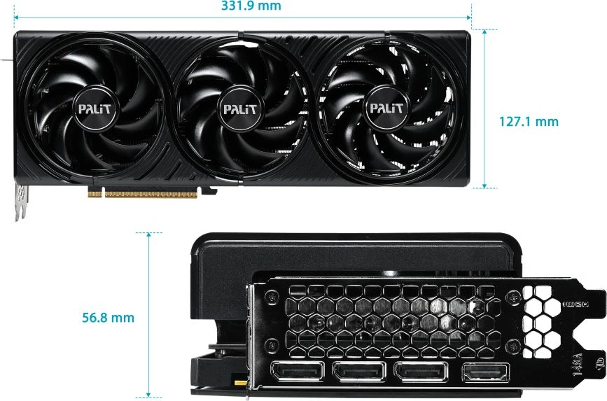 Видеокарта Palit PCI-E 5.0 PA-RTX5080 INFINITY 3 NVIDIA GeForce RTX 5080 16Gb 256bit GDDR7 2295/30000 HDMIx1 DPx3 HDCP Ret — миниатюра 9