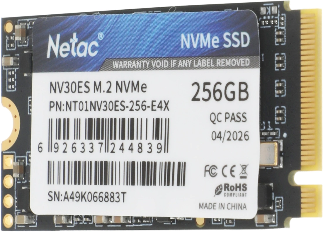 Накопитель SSD Netac PCIe 3.0 x4 256GB NT01NV30ES-256-E4X NV30ES M.2 2242 — миниатюра 5