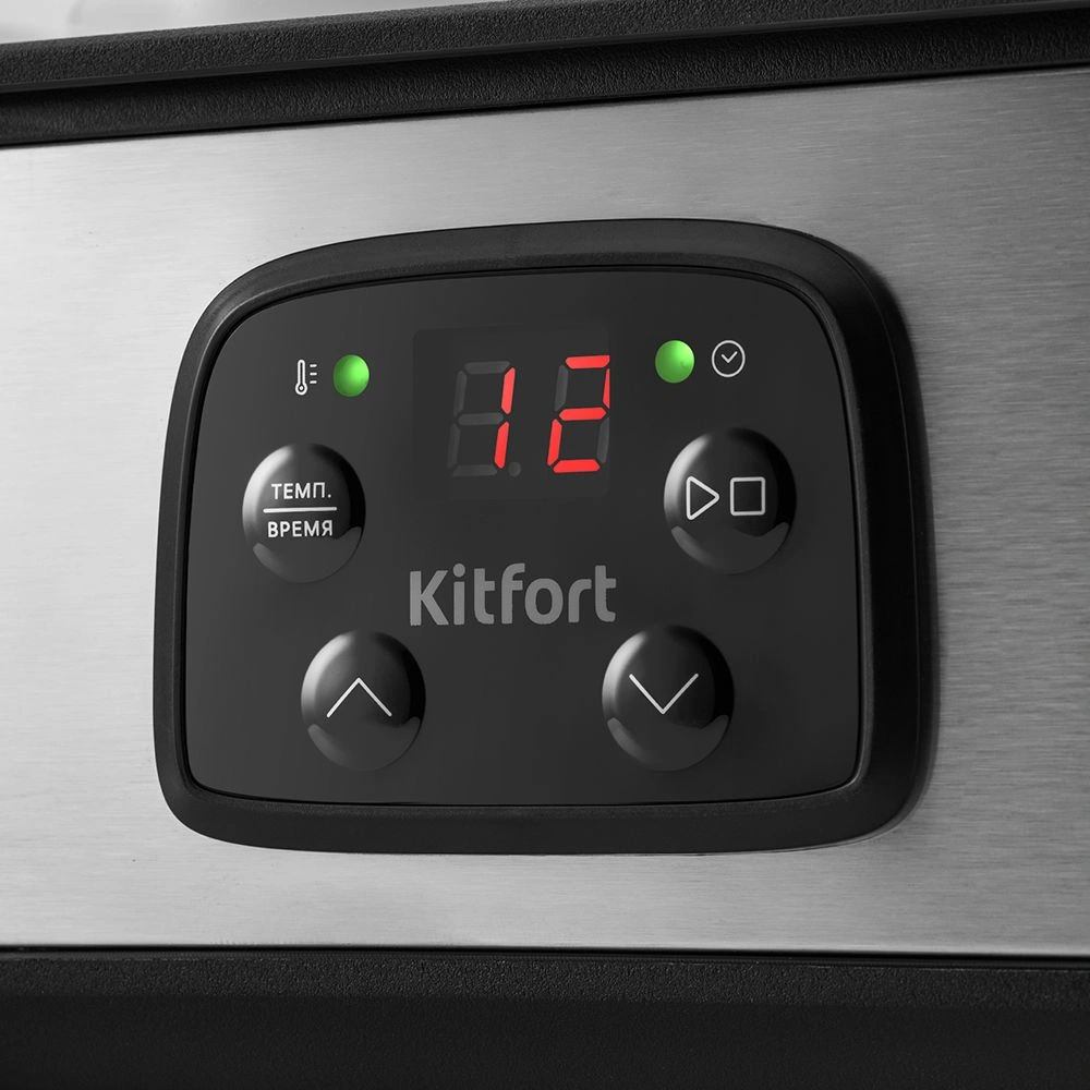 Йогуртница Kitfort КТ-2089 30Вт 8б. 180мл упр.:электрон. серебристый/черный — миниатюра 3