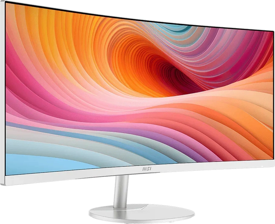 Монитор MSI 34" Pro MP341CQW E12 белый VA LED 21:9 HDMI M/M матовая 300cd 178гр/178гр 3440x1440 120Hz DP 2K 7.1кг — миниатюра 2