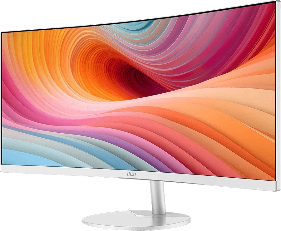 Монитор MSI 34" Pro MP341CQW E12 белый VA LED 21:9 HDMI M/M матовая 300cd 178гр/178гр 3440x1440 120Hz DP 2K 7.1кг — миниатюра 3