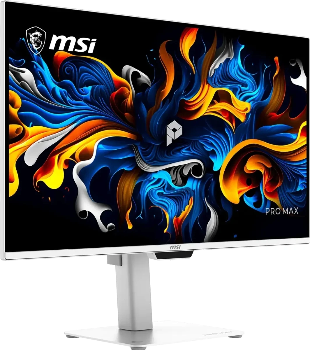 Монитор MSI 26.5" Max 271UPXW12G белый QD OLED LED 16:9 HDMI M/M матовая HAS Piv 250cd 178гр/178гр 3840x2160 120Hz FreeSync Premium Pro DP 4K USB 6.6кг — миниатюра 2