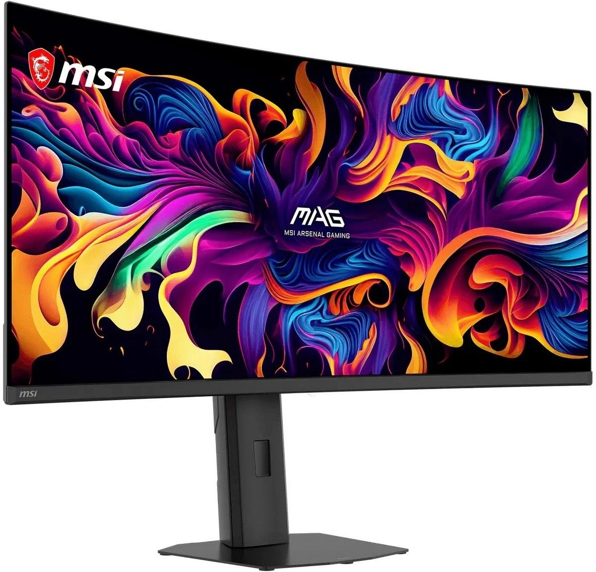 Монитор MSI 34" Mag 341CQP QD-OLED X28 черный QD OLED LED 21:9 HDMI матовая HAS 1500000:1 300cd 178гр/178гр 3440x1440 280Hz G-Sync FreeSync Premium Pro DP UW USB 9.5кг — миниатюра 2
