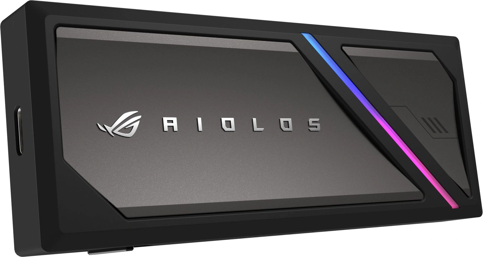 Внешний корпус SSD Asus ROG STRIX AIOLOS NVMe/SATA алюминий черный M2 2280 — миниатюра 2