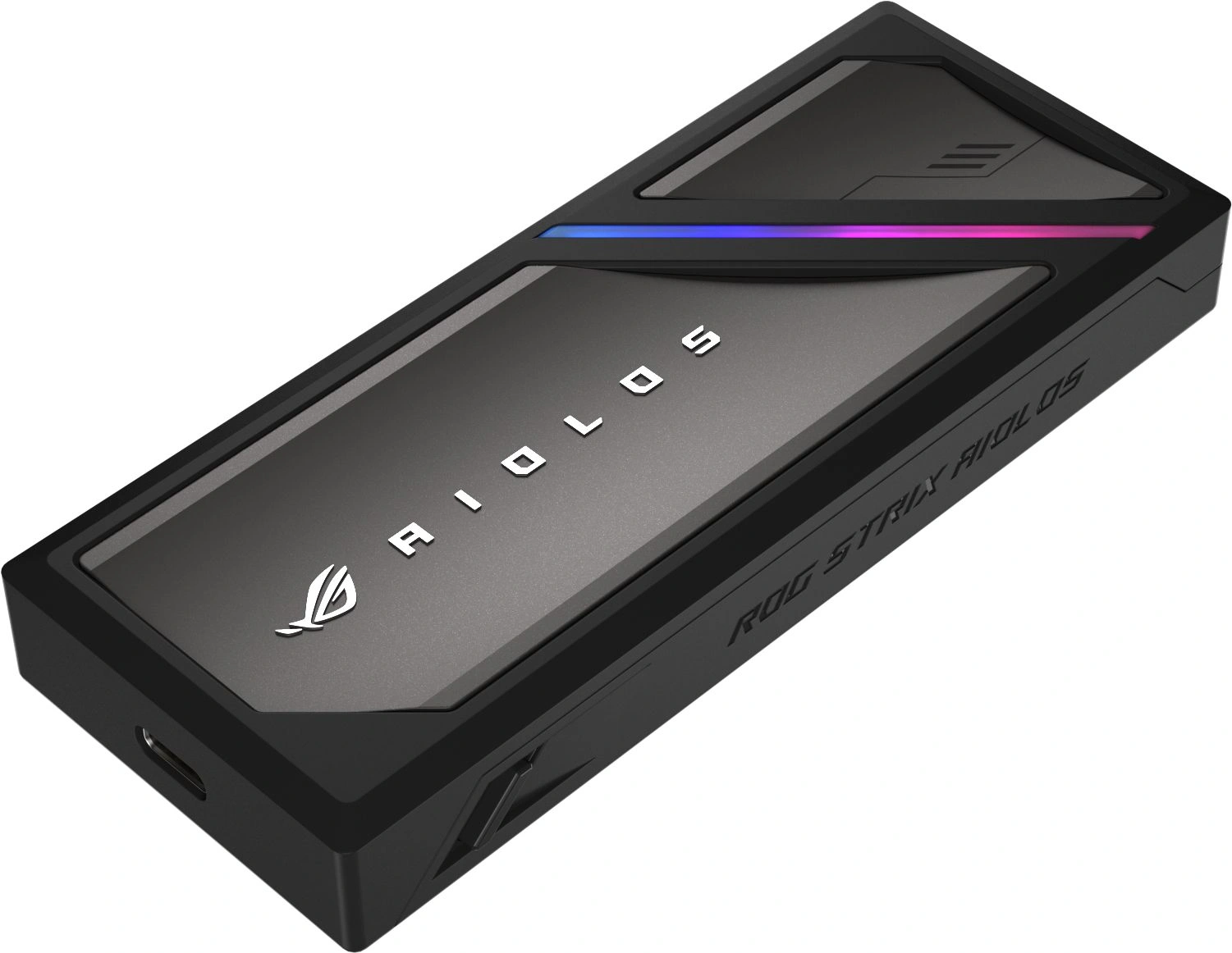 Внешний корпус SSD Asus ROG STRIX AIOLOS NVMe/SATA алюминий черный M2 2280 — миниатюра 5
