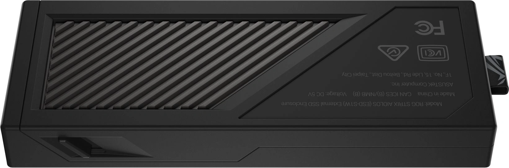 Внешний корпус SSD Asus ROG STRIX AIOLOS NVMe/SATA алюминий черный M2 2280 — миниатюра 9