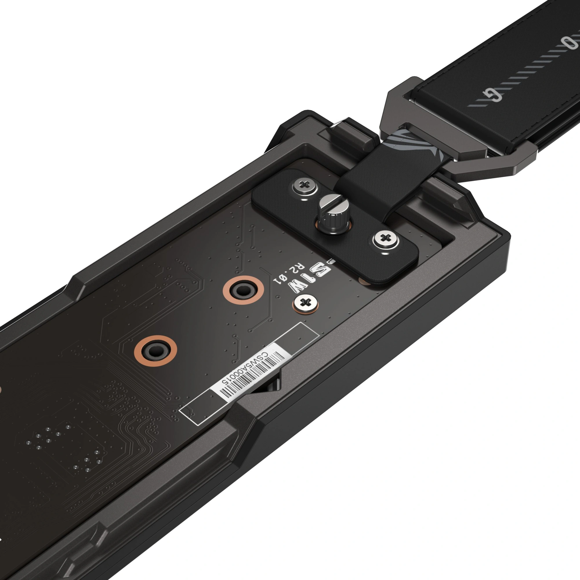 Внешний корпус SSD Asus ROG STRIX AIOLOS NVMe/SATA алюминий черный M2 2280 — миниатюра 15