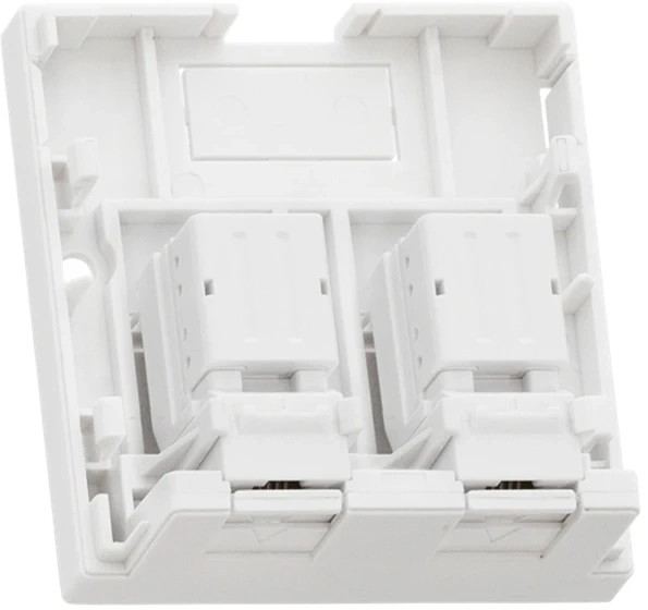 Розетка Nikomax NMC-WO2UD2-FT-ST-WT информ. Keystone RJ45 2 кат.5E UTP бел. — миниатюра 2