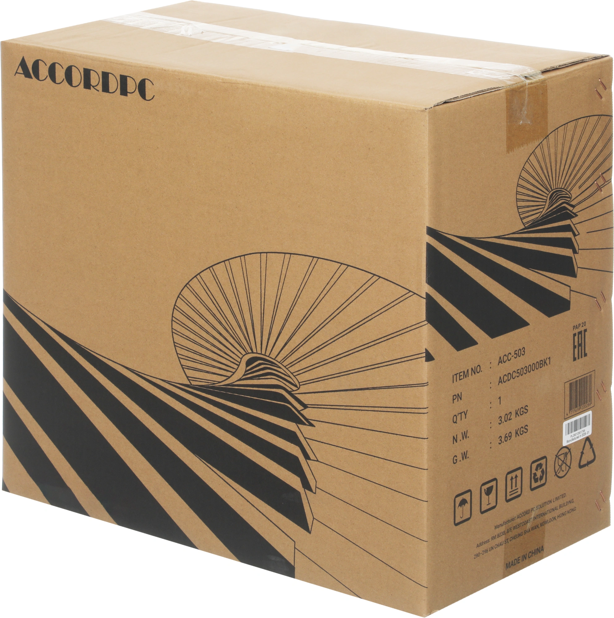 Корпус Accord ACC-503 черный без БП mATX 7x120mm 4x140mm 2xUSB2.0 1xUSB3.0 audio bott PSU — миниатюра 15