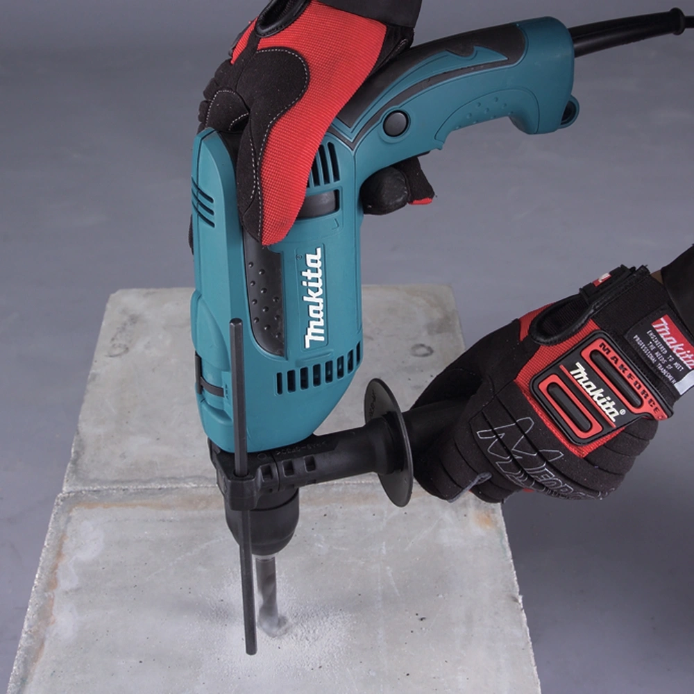 Дрель ударная Makita HP1641 680Вт патрон:быстрозажимной реверс — миниатюра 2