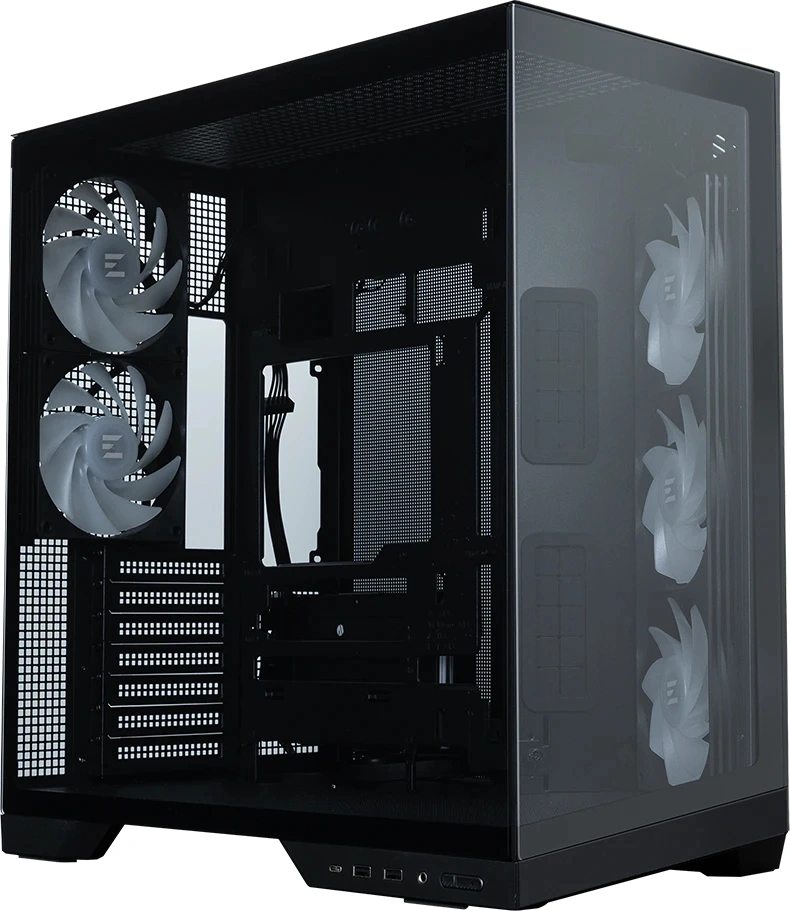 Корпус Zalman D50 черный без БП ATX 6x120mm 4x140mm 2xUSB3.0 audio bott PSU — миниатюра 2