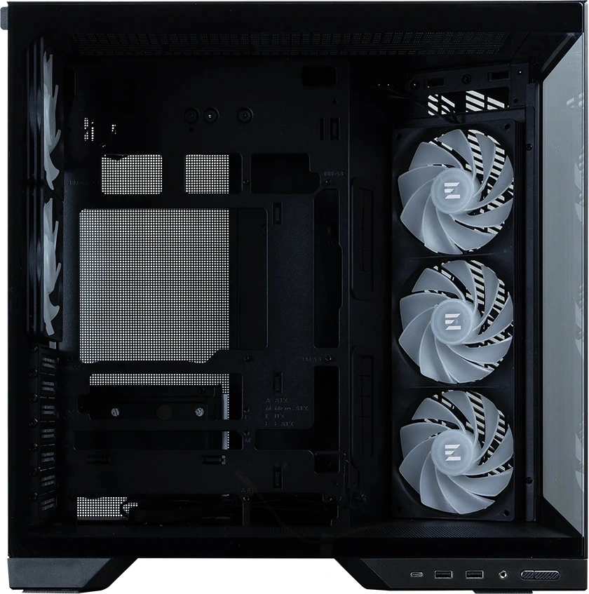 Корпус Zalman D50 черный без БП ATX 6x120mm 4x140mm 2xUSB3.0 audio bott PSU — миниатюра 4
