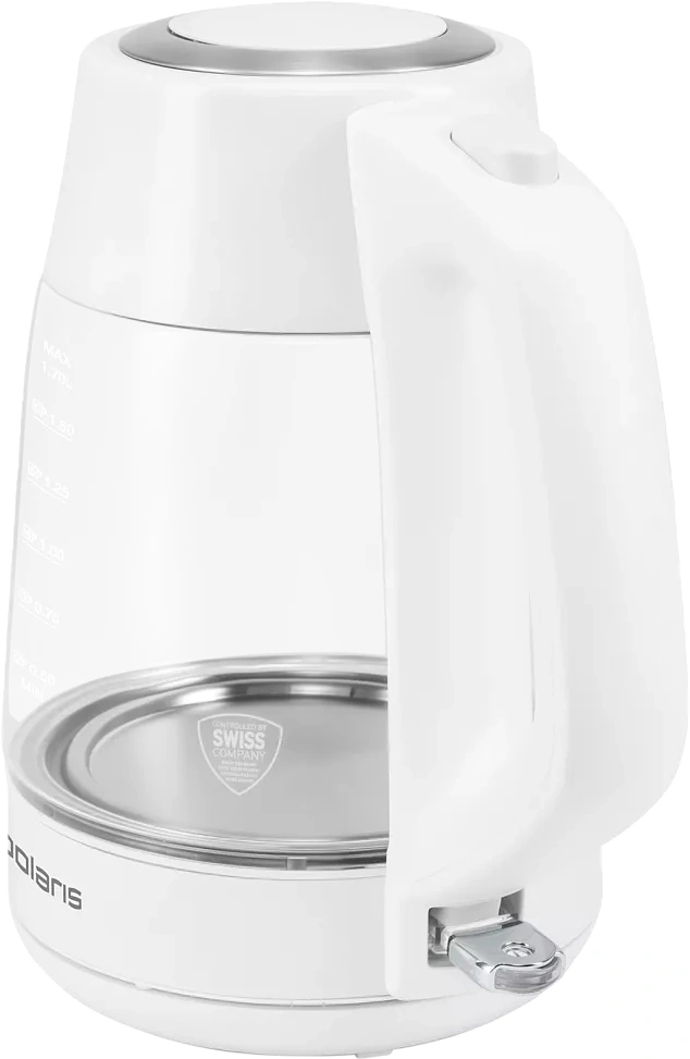 Чайник электрический Polaris PWK 1760CGL 1.7л. 2150Вт белый корпус: стекло/металл — миниатюра 3