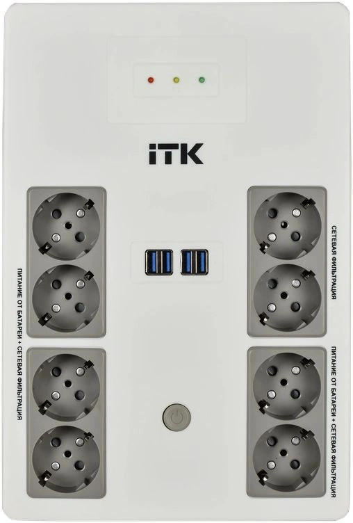 Источник бесперебойного питания ITK Electra EST8-600VA-1-001-L 360Вт 600ВА черный — миниатюра 6