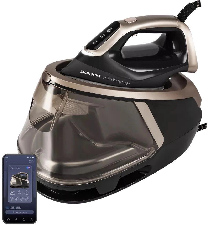 Парогенератор Polaris PSS 8010K X-Steam PRO 3000Вт черный/золотистый — фото 1